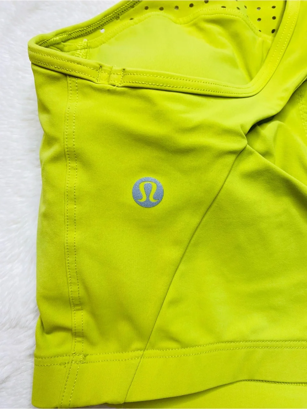 Lululemon Unleash Strength Bra Yellow Serpentine High Neck Zip Size 4